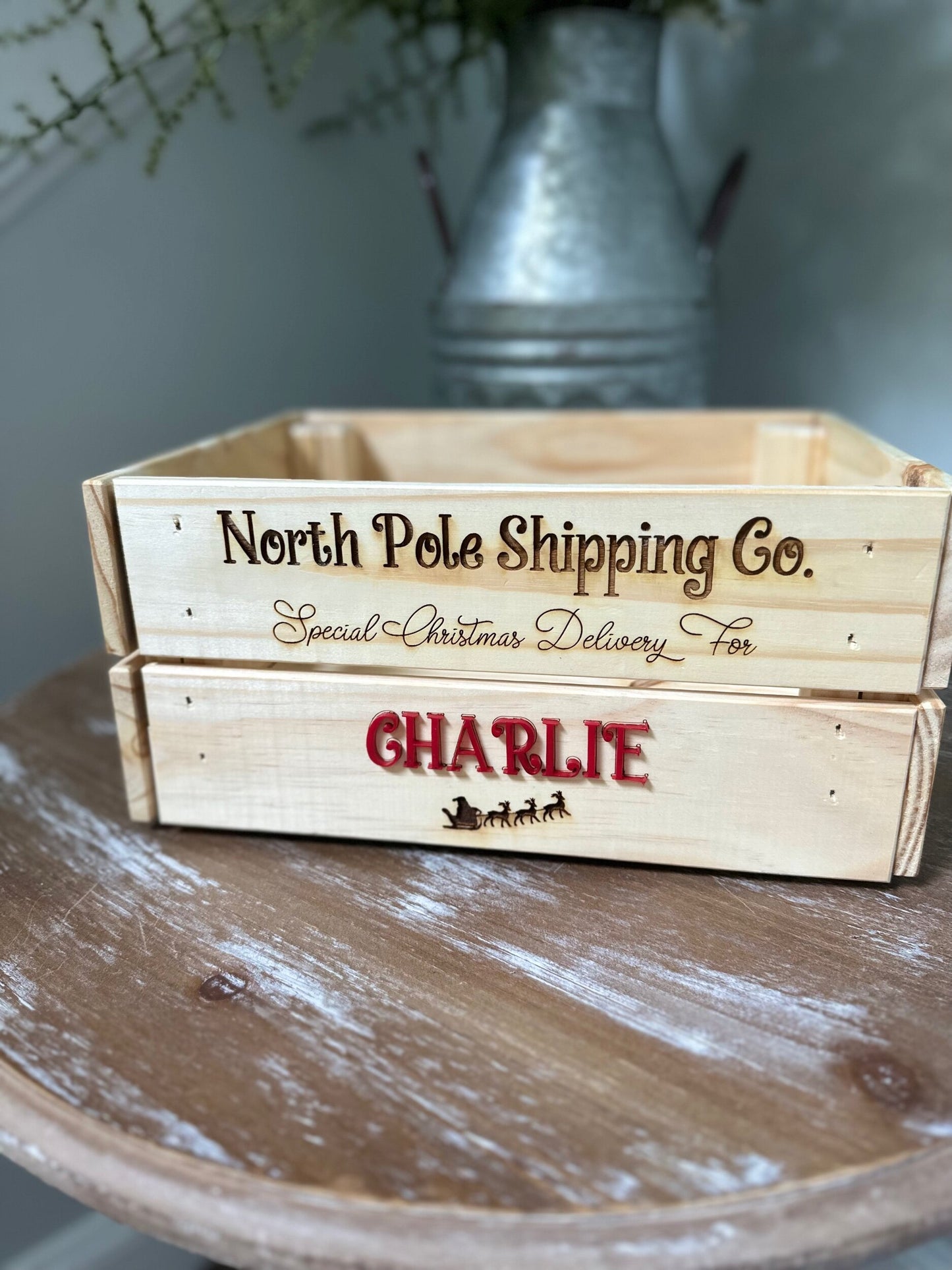 Personalized Wood Christmas Boxes