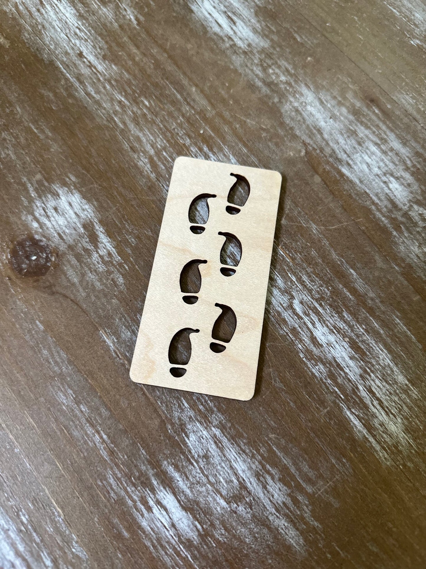 Santa Claus, Reindeer, Elf Footprint Stencils