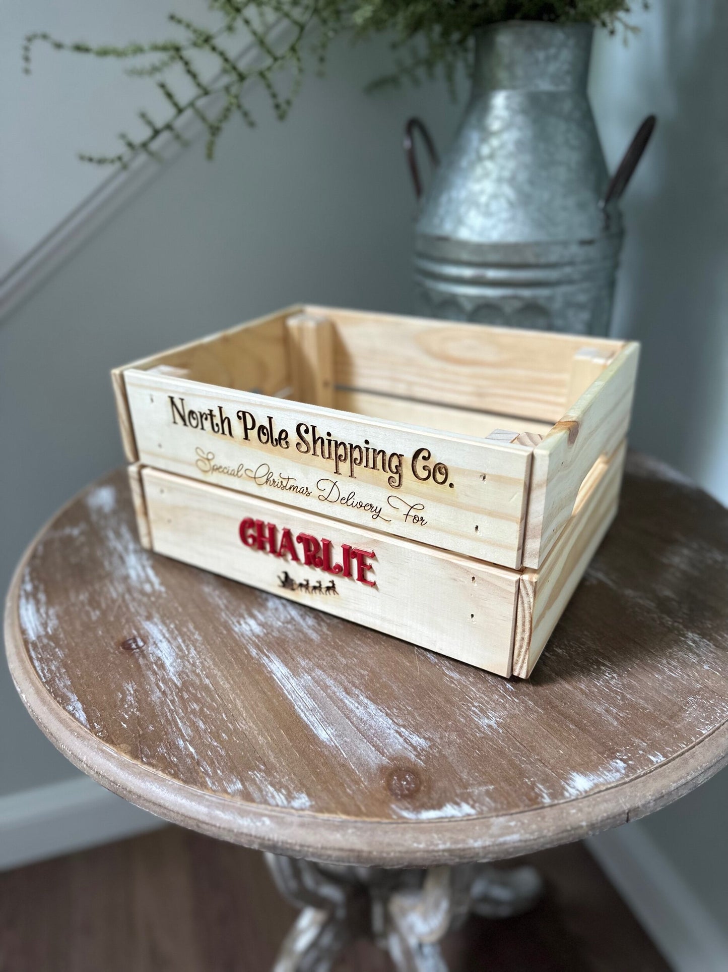 Personalized Wood Christmas Boxes