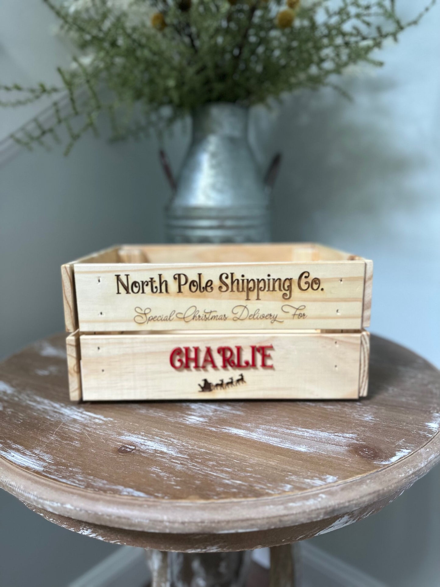 Personalized Wood Christmas Boxes