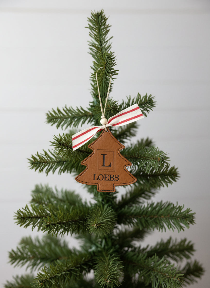Leather Tree Ornament