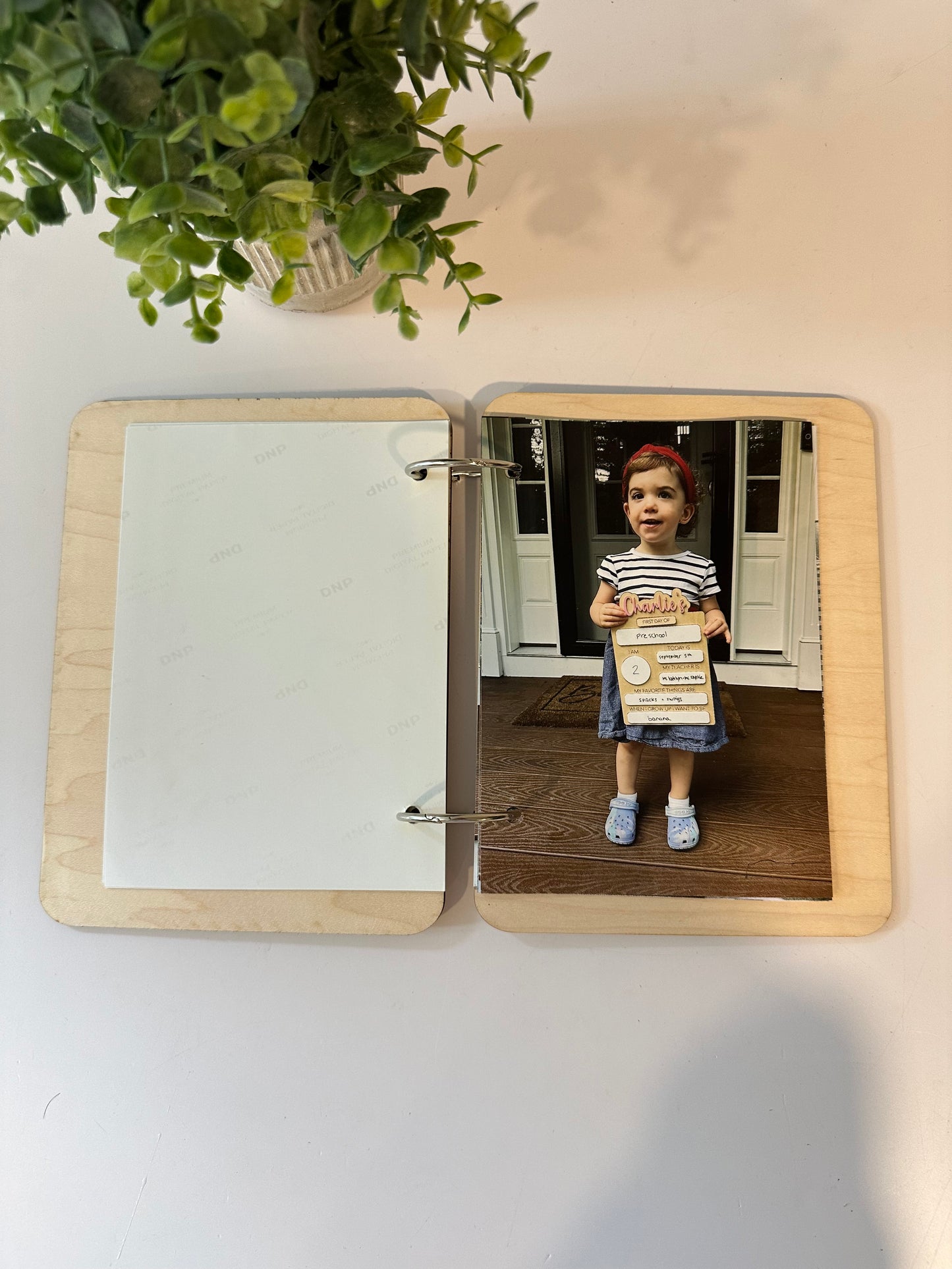 First/Last Day of School Photo Wood Album