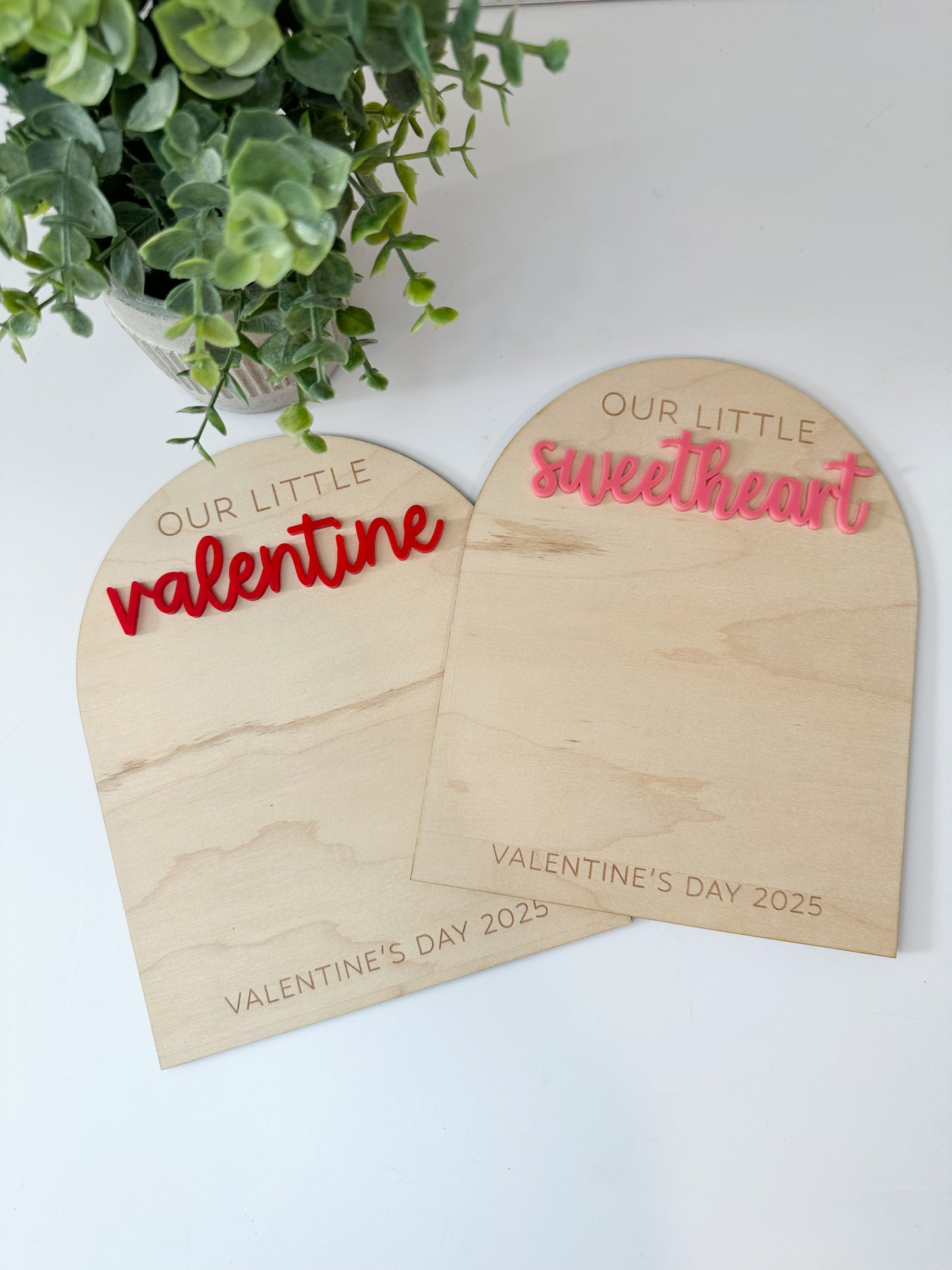 First Valentine's Footprint/Handprint Wood Keepsake (2 designs)