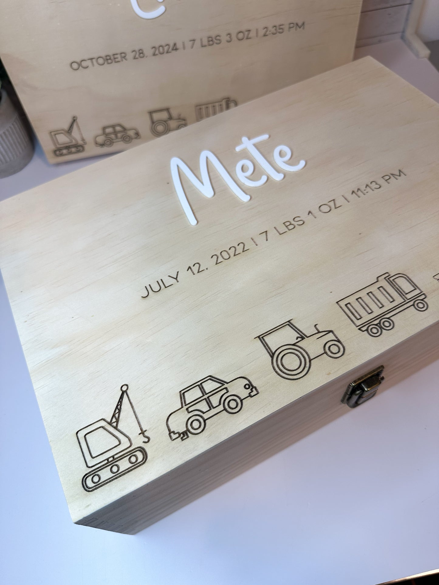 Wood Baby Keepsake Box