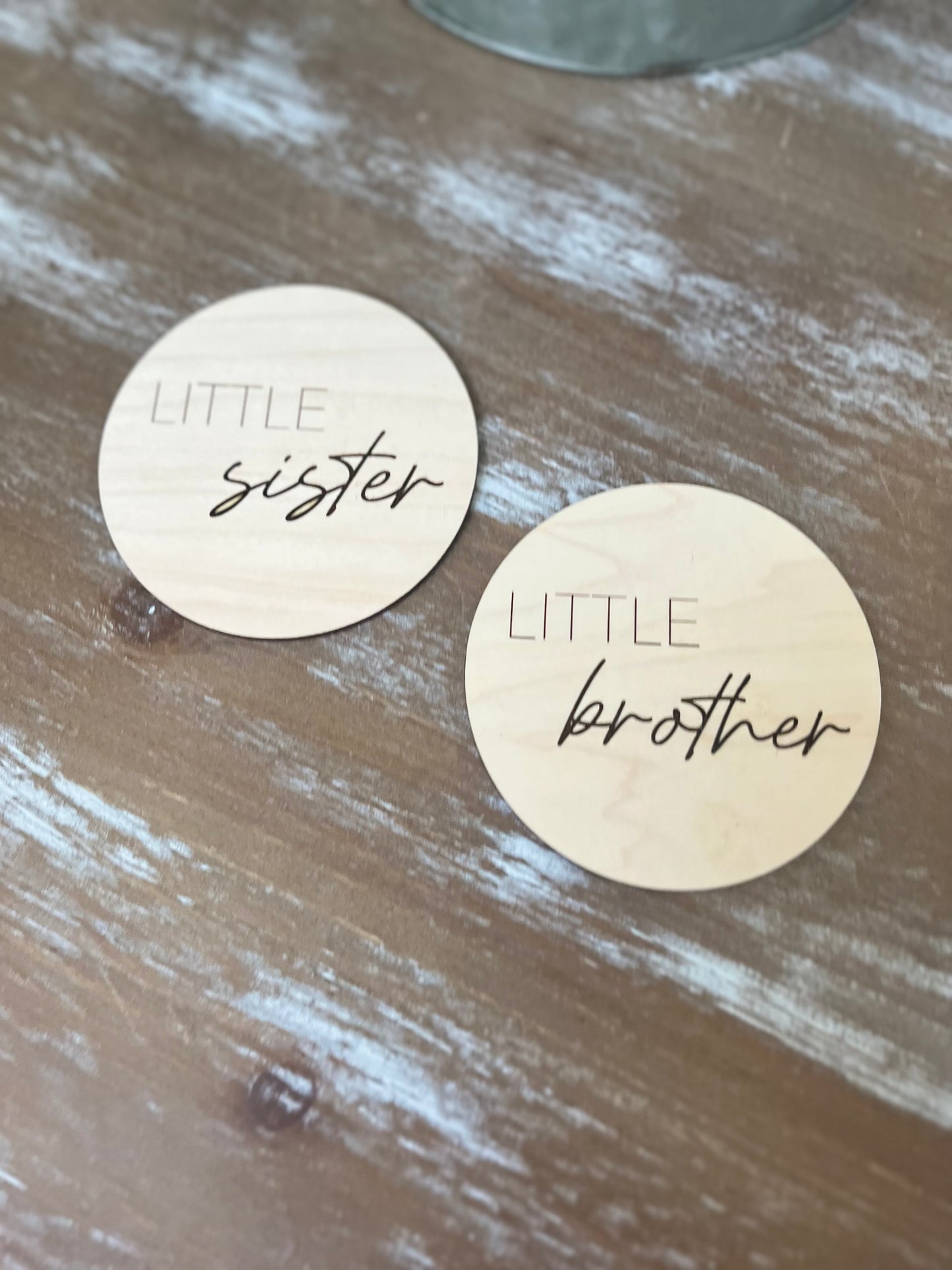 Little Sister / Little Brother Photo Prop Announcement