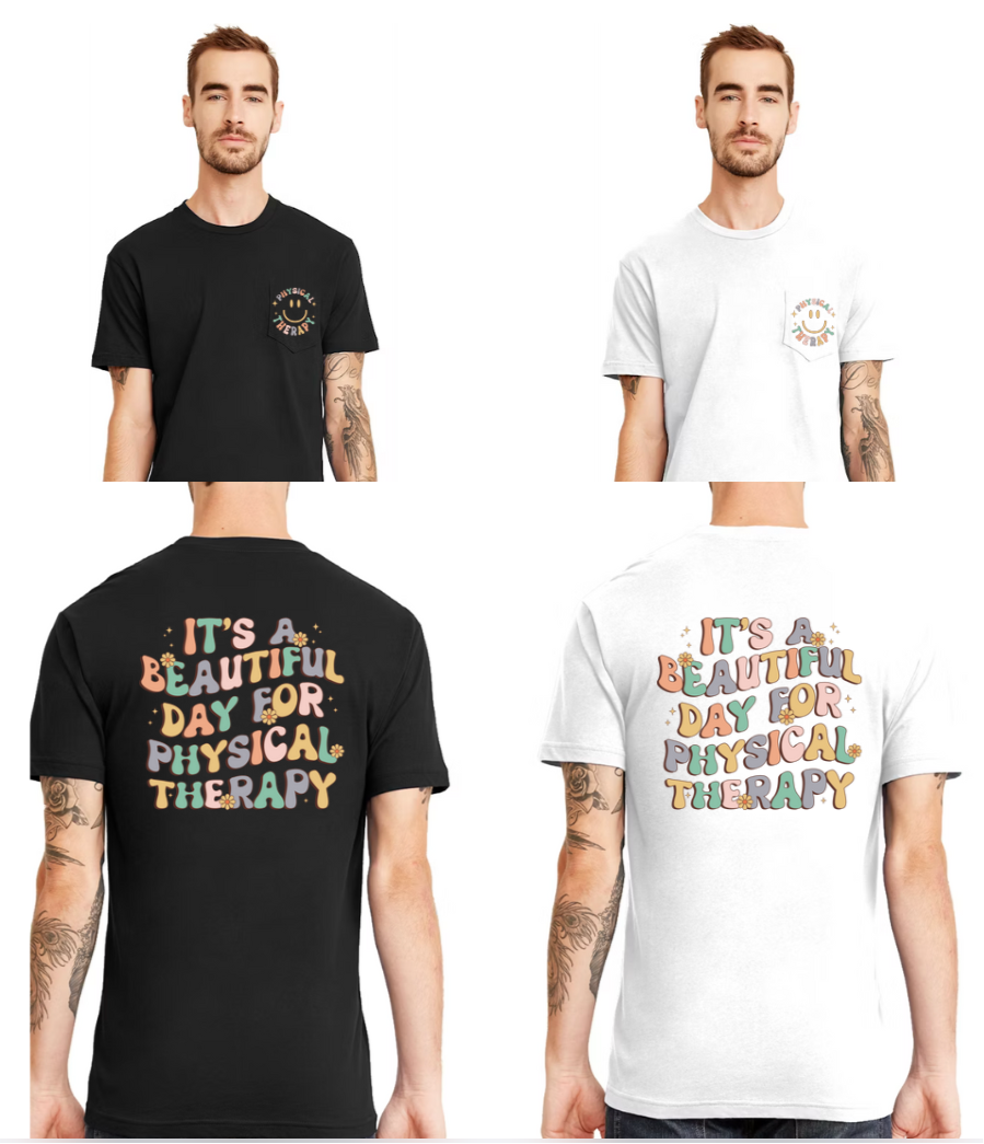 Milestones & Motherhood It's A Beautiful Day For *Physical | Occupational | Speech* Therapy Pocket Tee