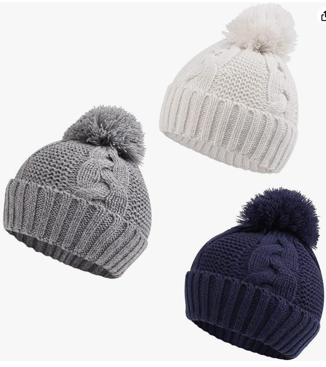 Baby & Toddler Personalized Winter Hats - Minimalist Tag