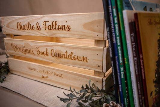 Personalized Wood Christmas Book Countdown