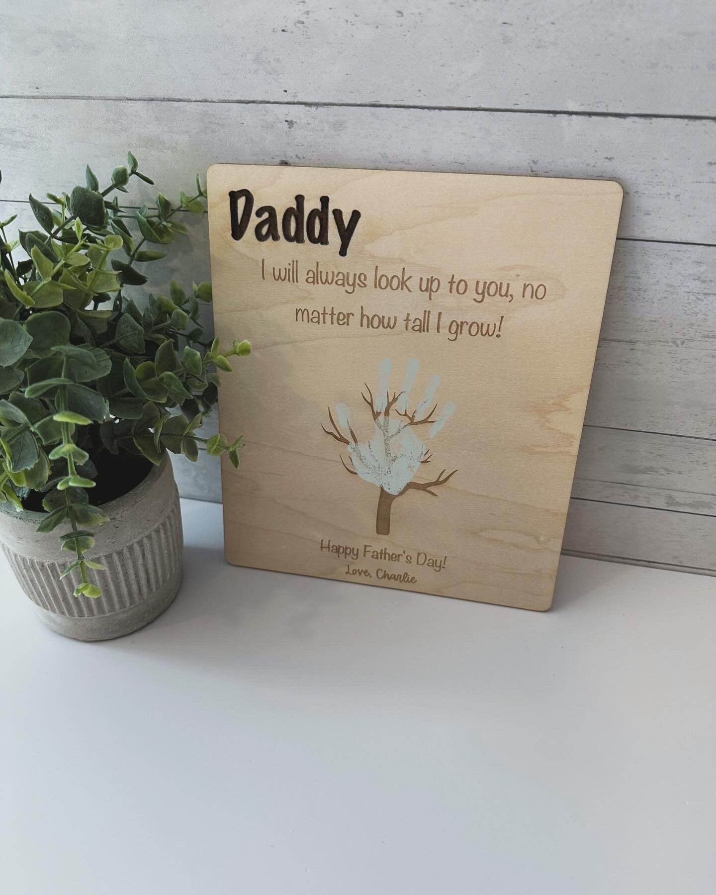 Father's Day Handprint Sign - Tree