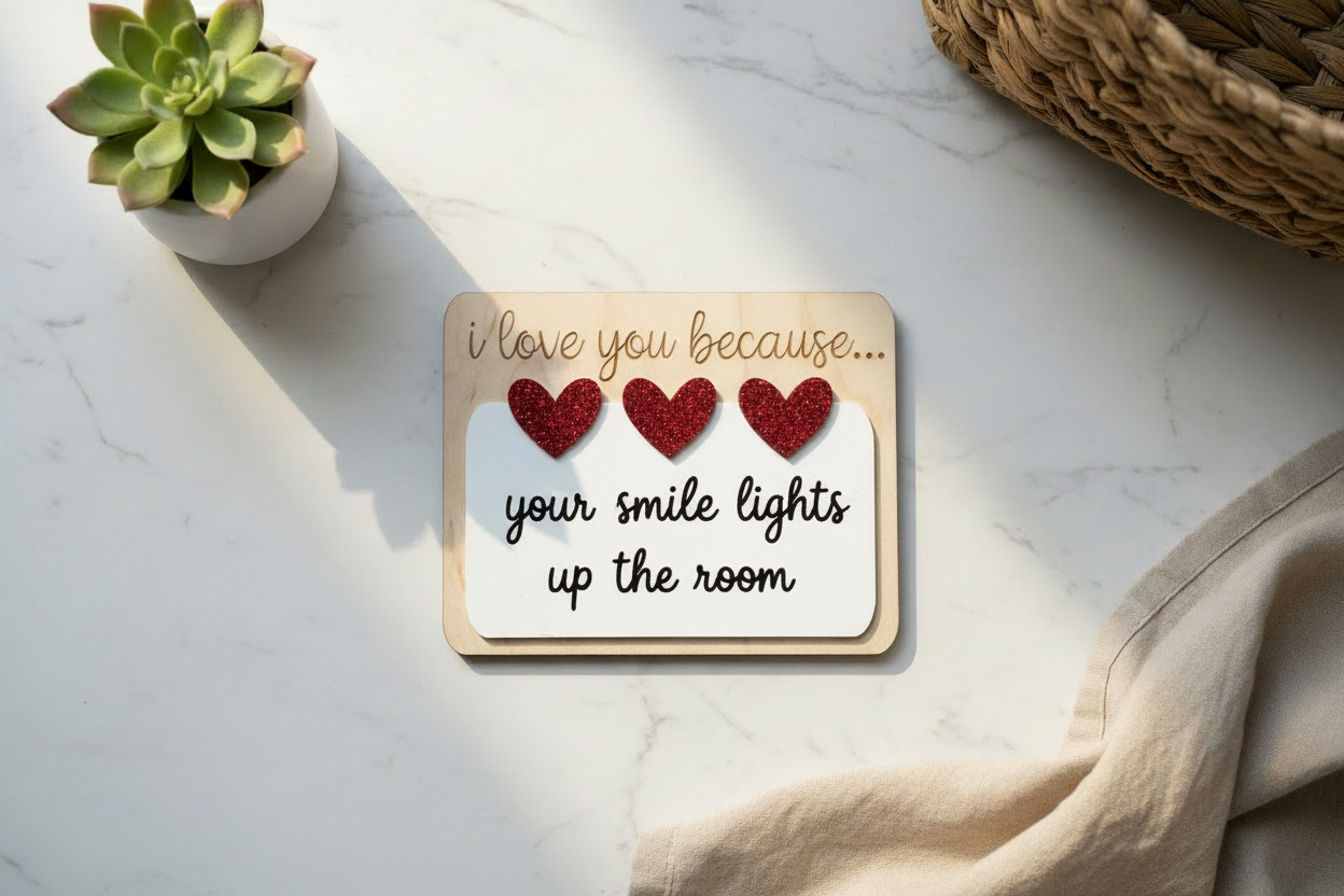 I love you because…reusable note board!