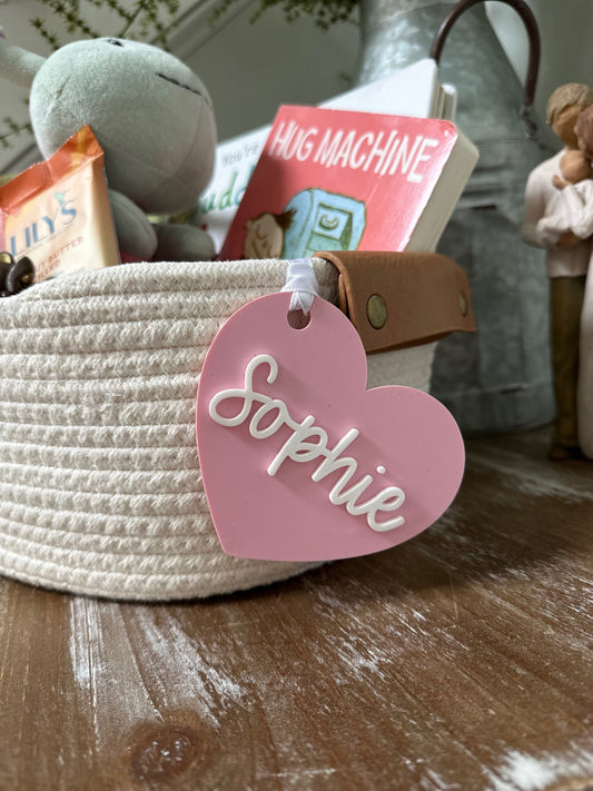 Valentine's Day Heart Basket/Gift Tags