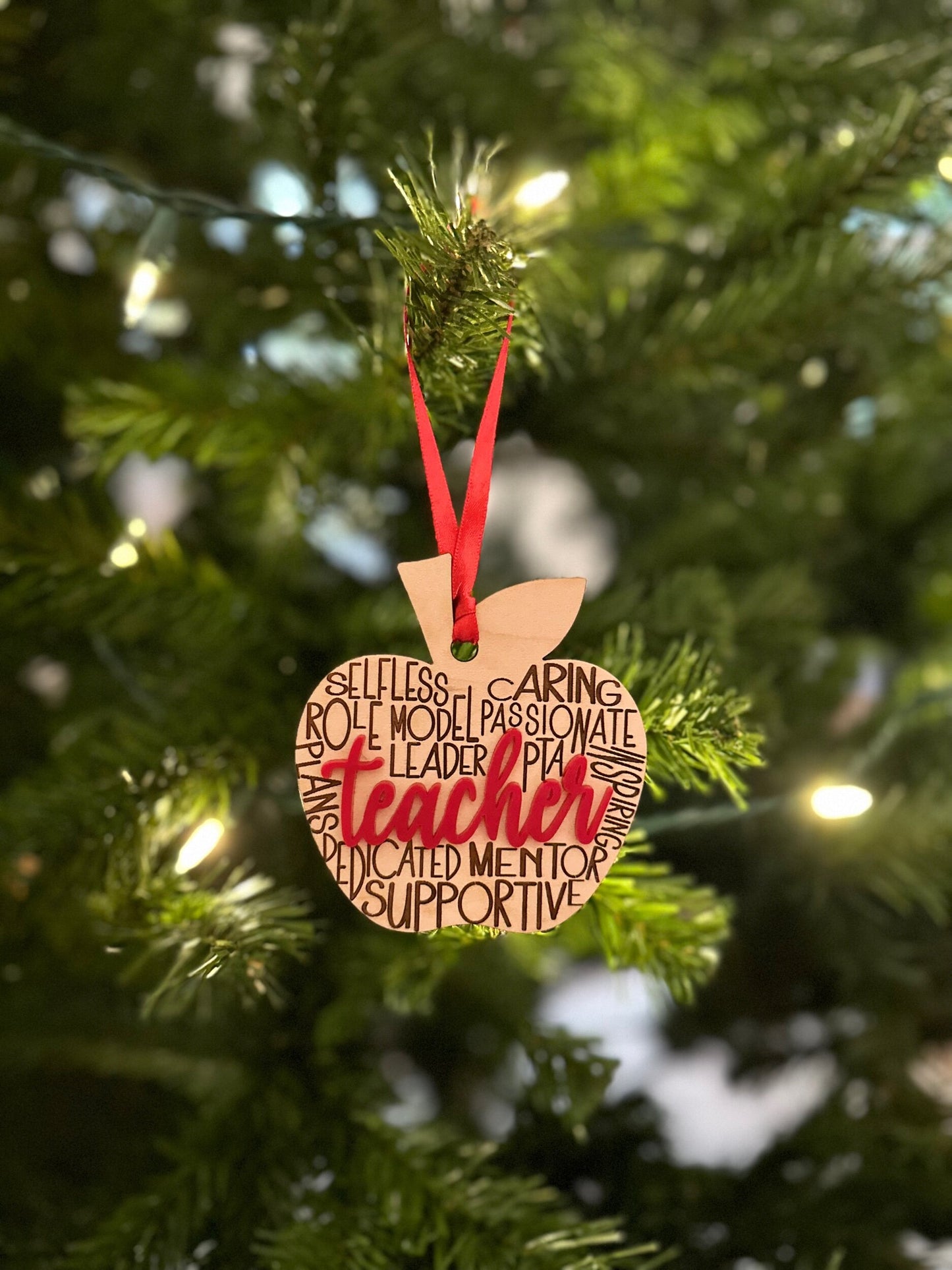 Teacher Apple Ornament