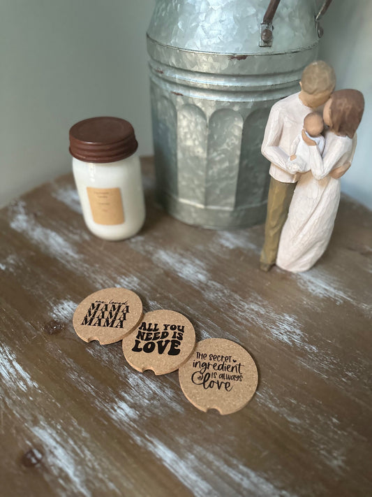 Valentine's Car Coasters (set of 2)