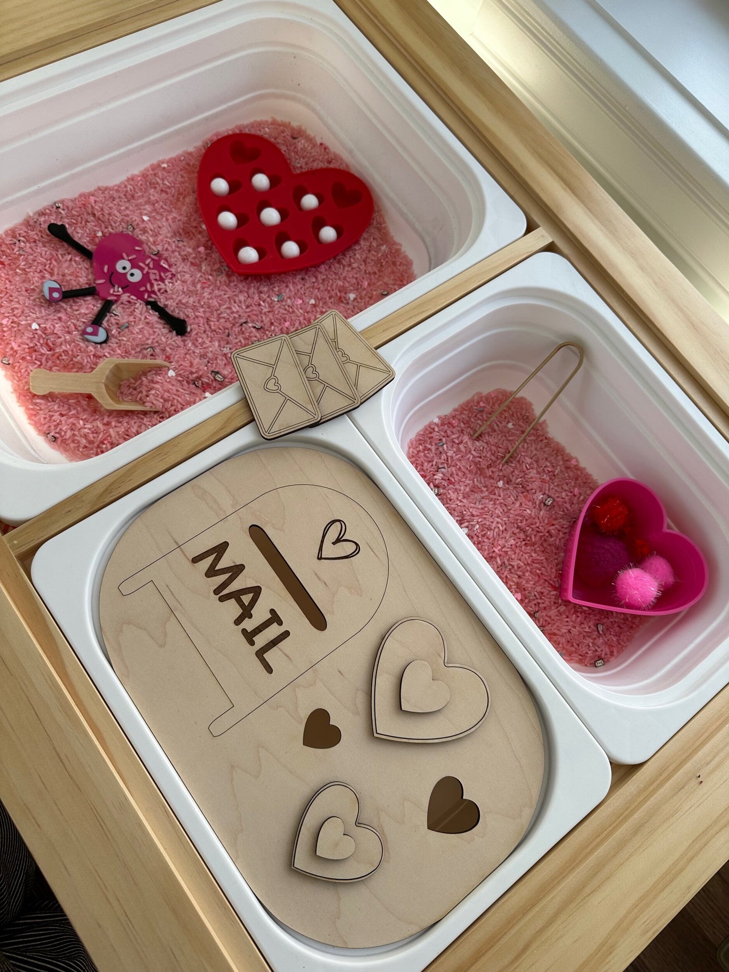 Trofast Sensory Bin *Topper Only* Valentine's Day Mail Box