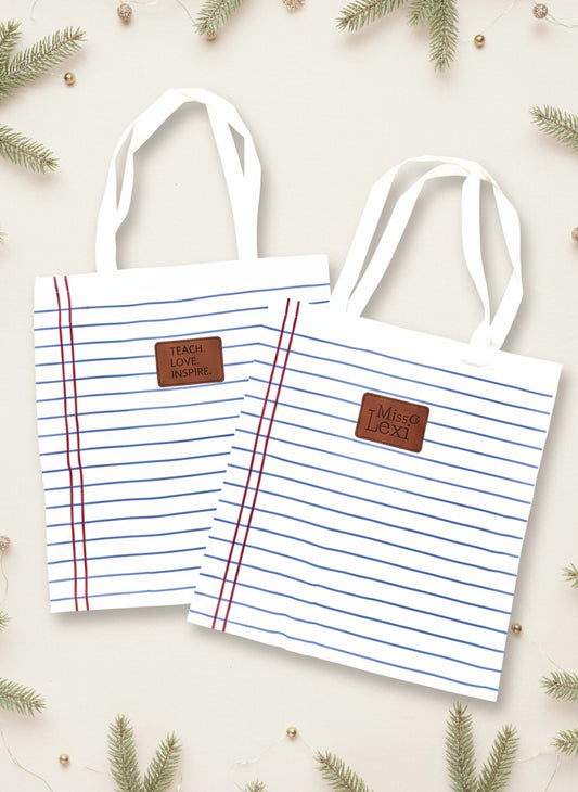 Canvas Notebook Teacher Bag