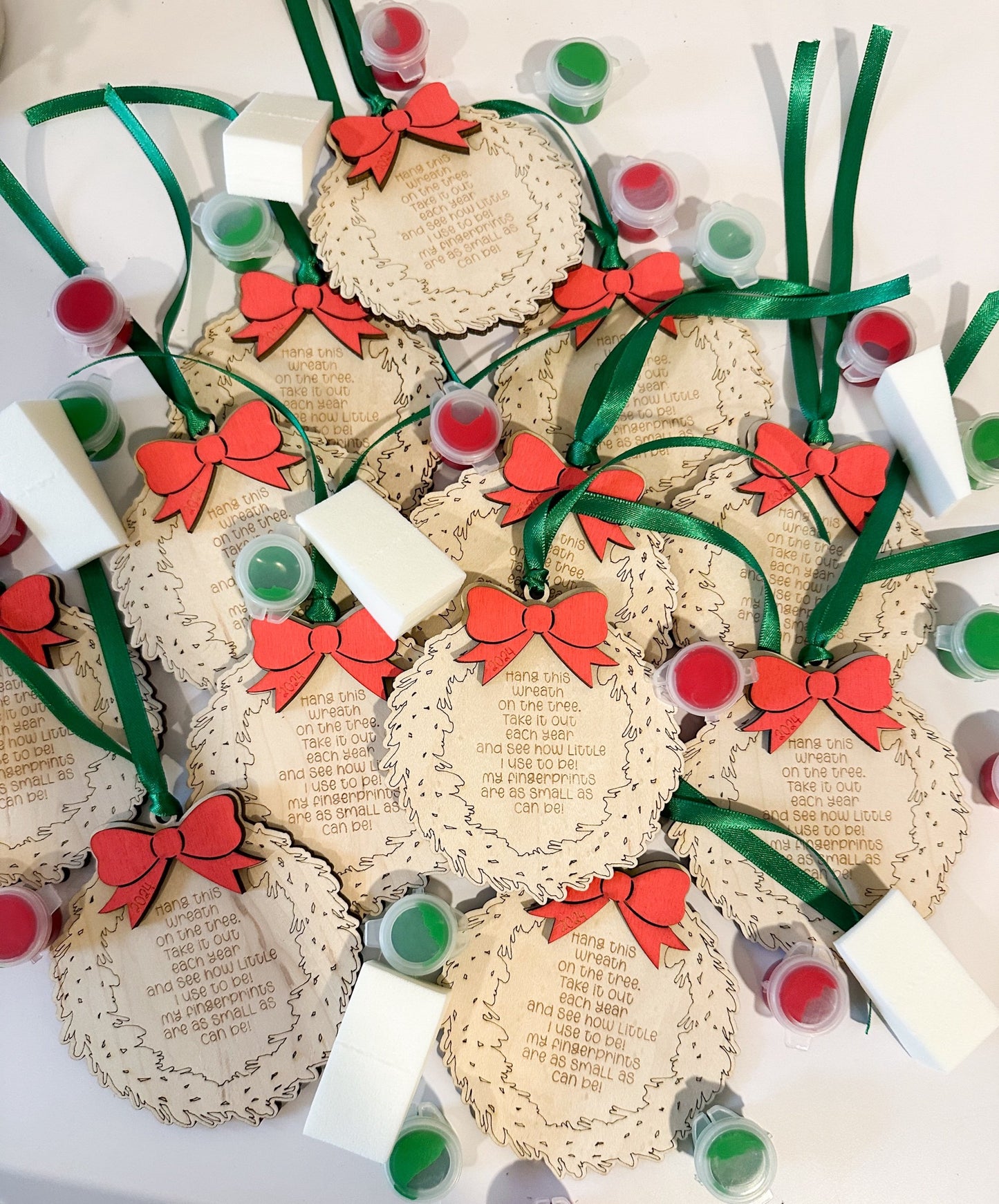 Fingerprint Wreath Ornament Keepsake