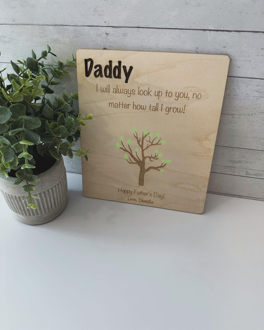 Father's Day Handprint Sign - Tree