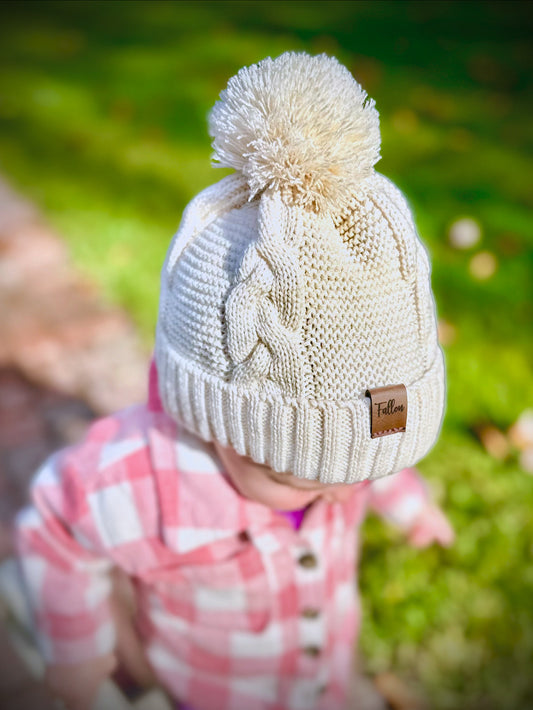 Baby & Toddler Personalized Winter Hats - Minimalist Tag