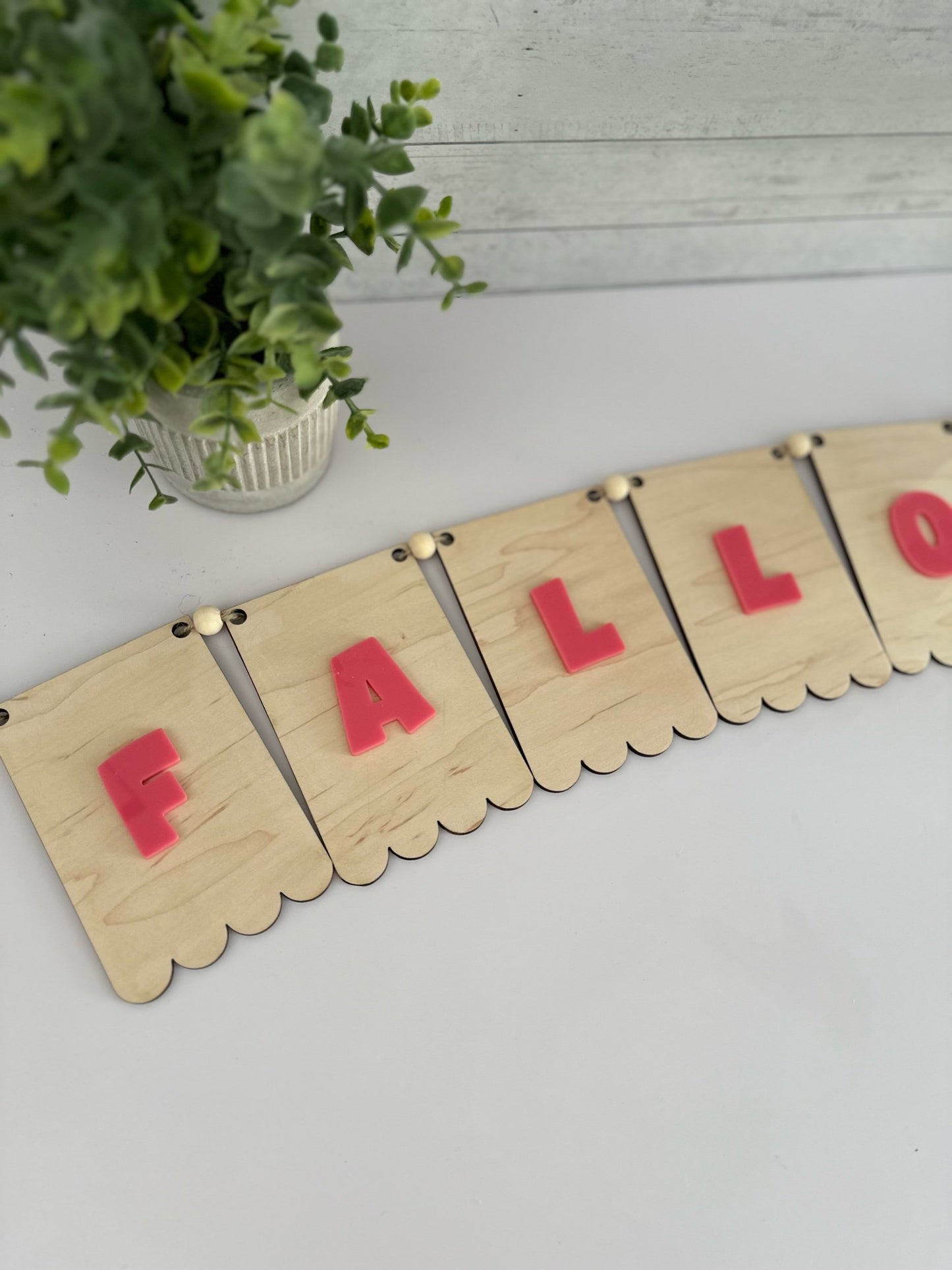 Maple Wood Personalized Name Banner, Nursery/Playroom/Shower Decor