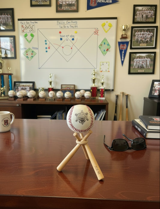 Hollis Brookline Cal Ripken Engraved Baseball | Baseball Stand