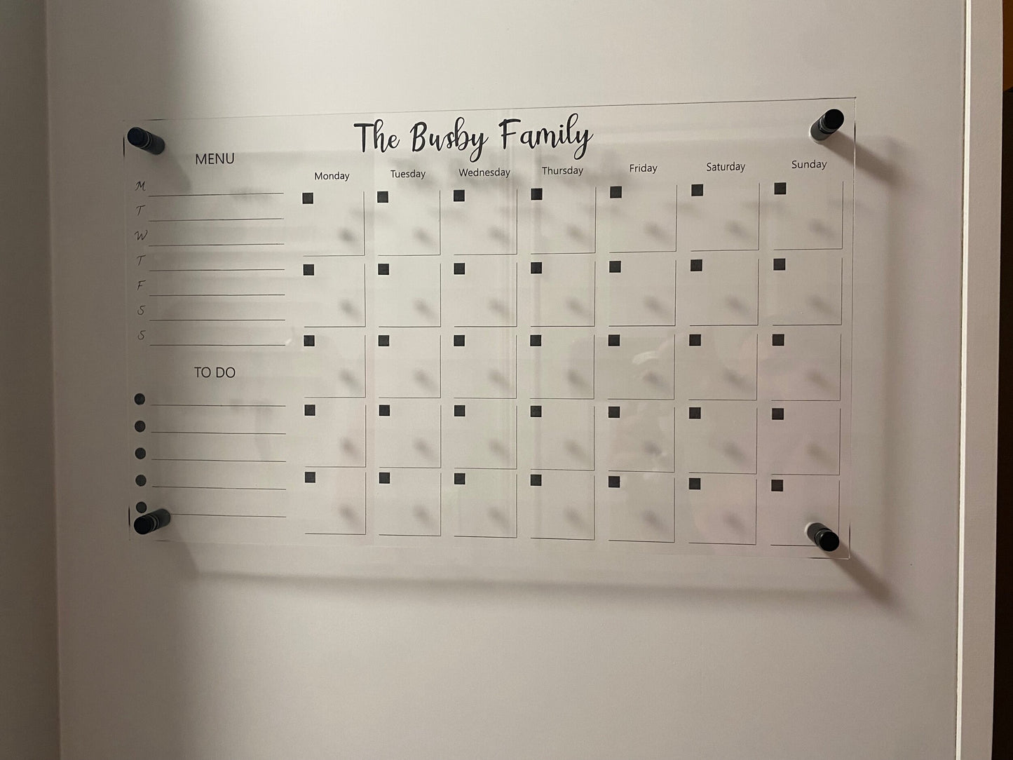 Personalized Acrylic Calendar