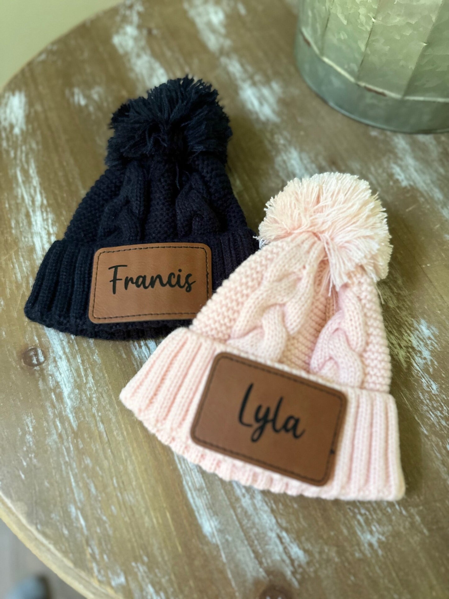 Personalized Pom Pom Hat (Baby/Toddler)