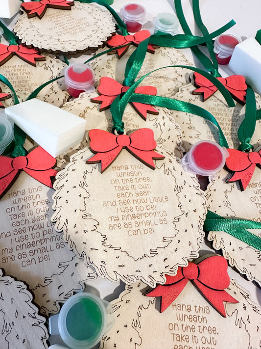 Fingerprint Wreath Ornament Keepsake