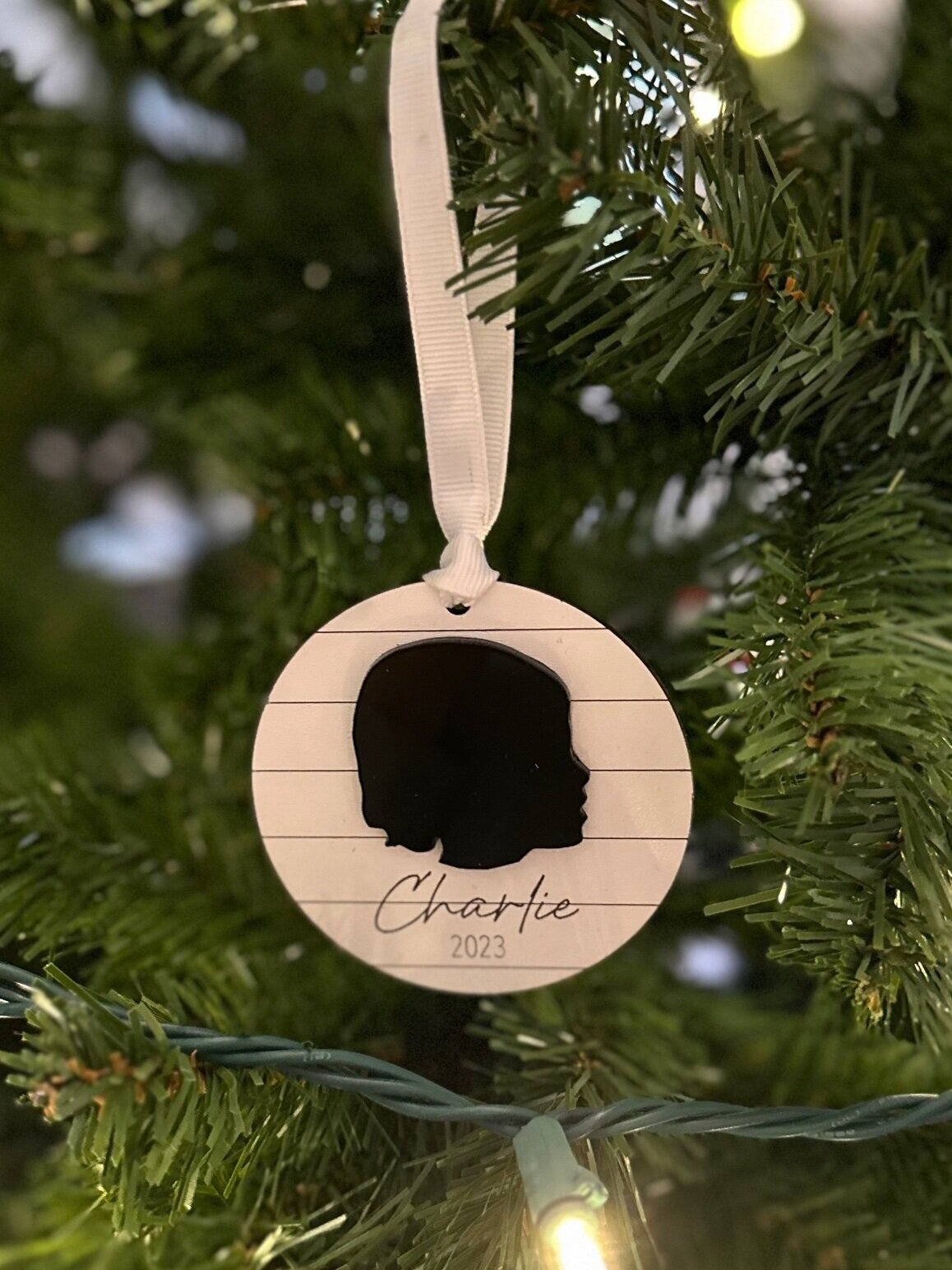 Silhouette Face Ornament