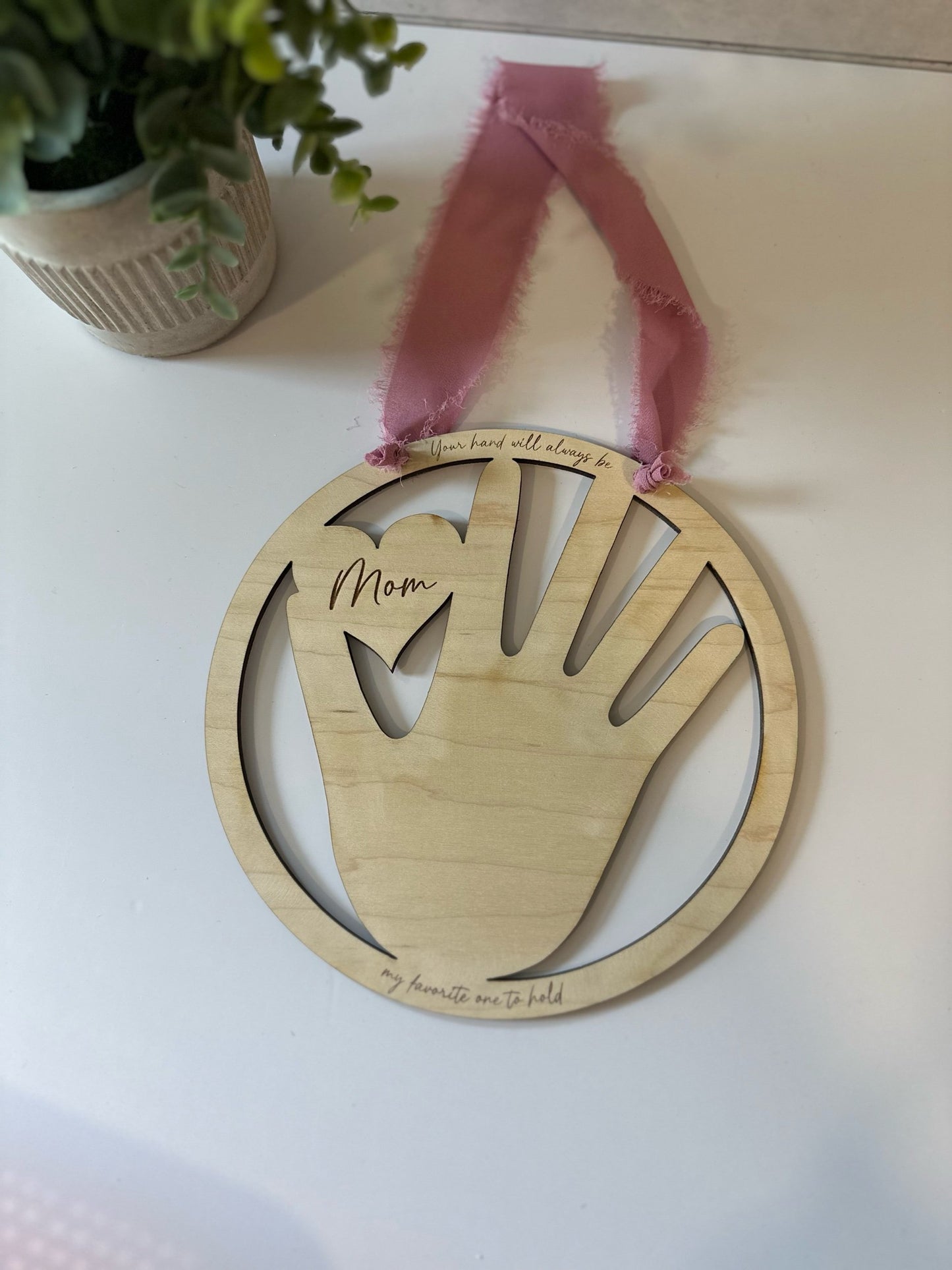 Mother’s Day Handprint Hanging Sign