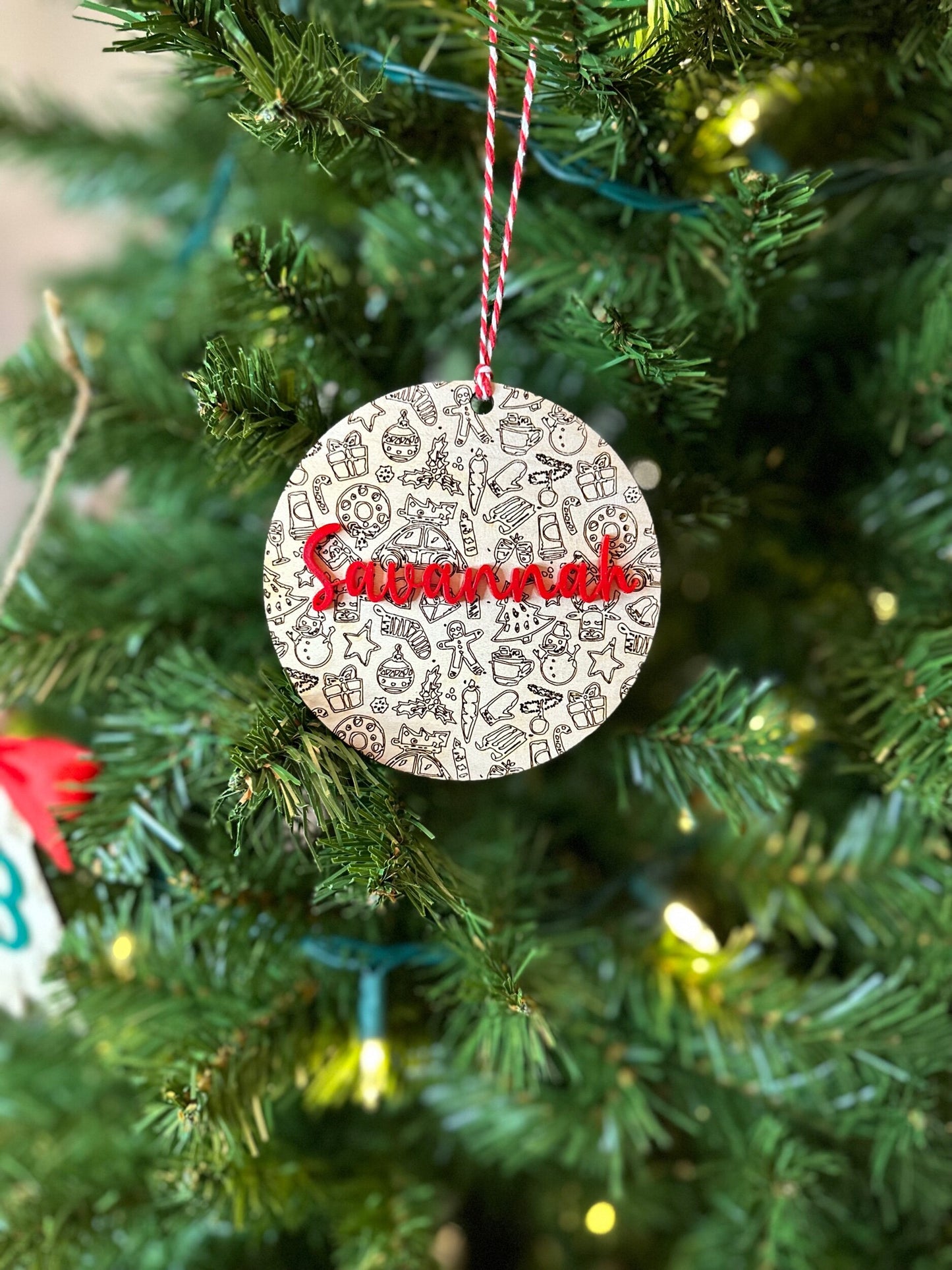 Christmas Doodle Ornament