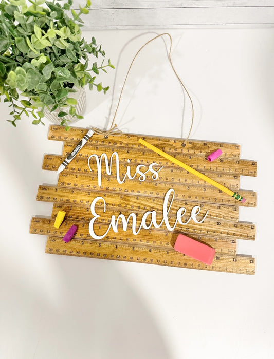 Teacher Ruler Sign