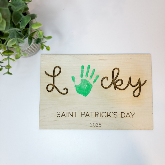 LUCKY clover Handprint Craft