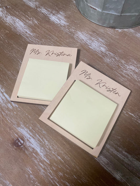 Personalized Sticky Note Holder