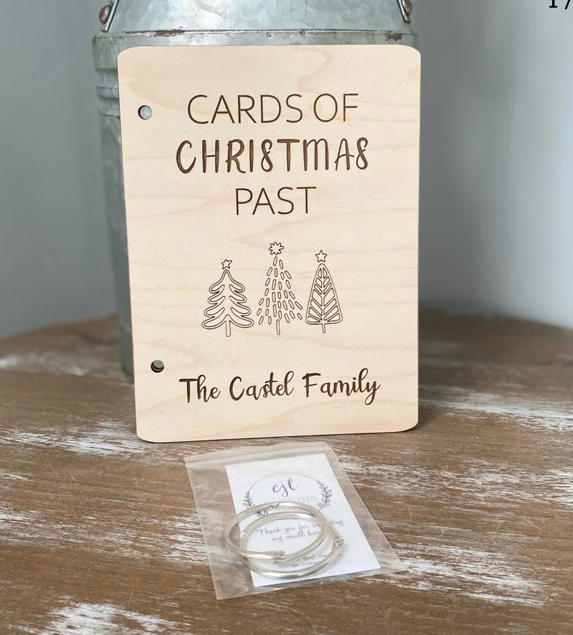 Cards of *Christmas* Past Wood Album