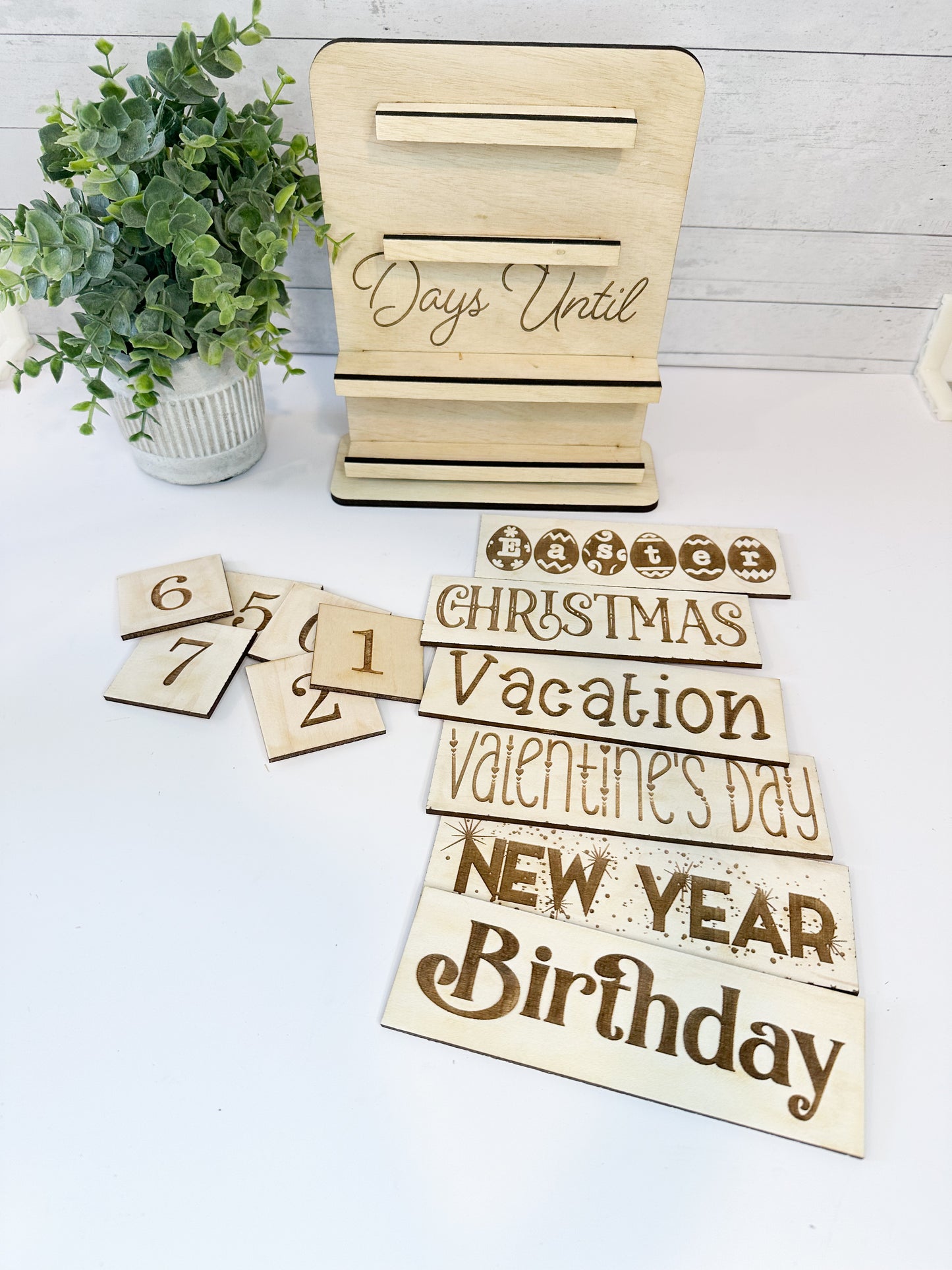 Wood Countdown for Holidays / Special Events