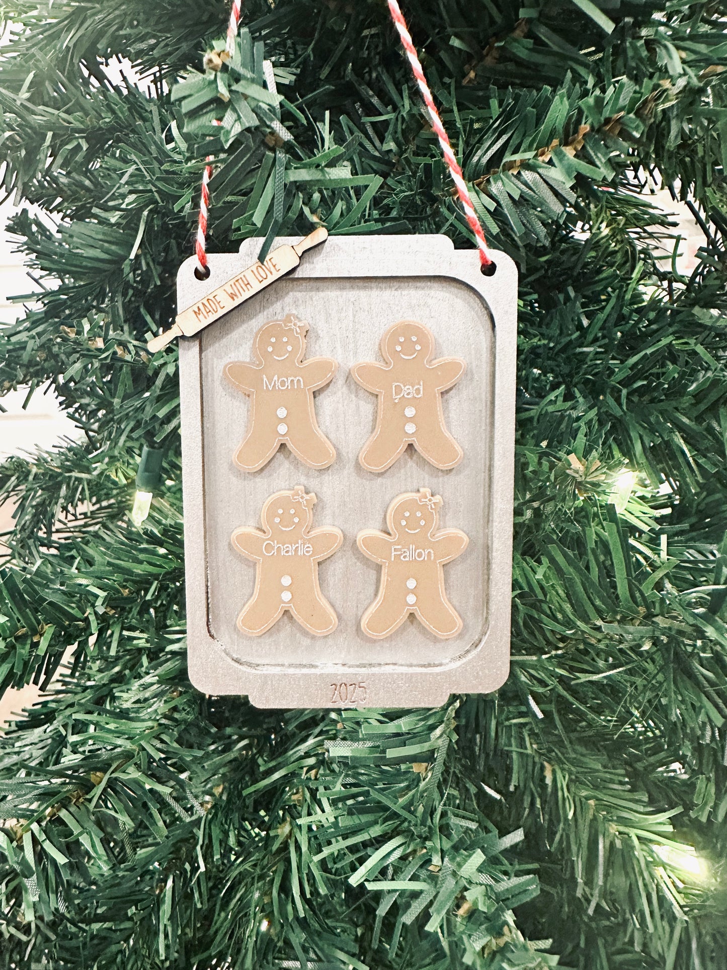 Customizable Family Ornament - Gingerbread Cookies