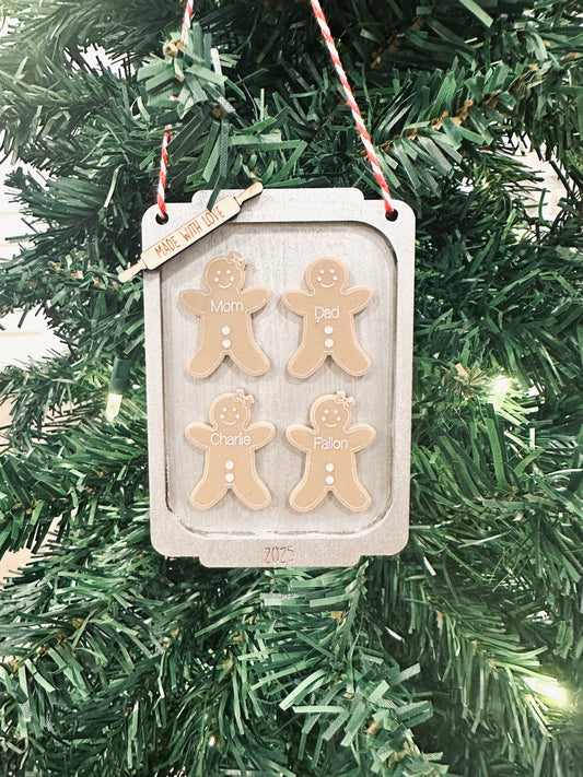 Customizable Family Ornament - Gingerbread Cookies