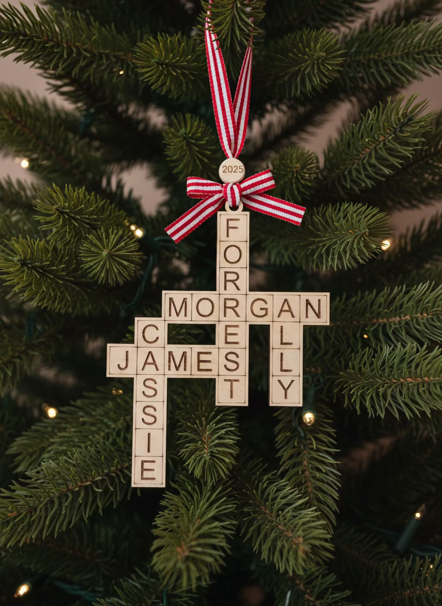 Crossword Family Ornament