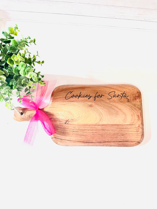 Cookies for Santa Tray - Rectangle Minimalist