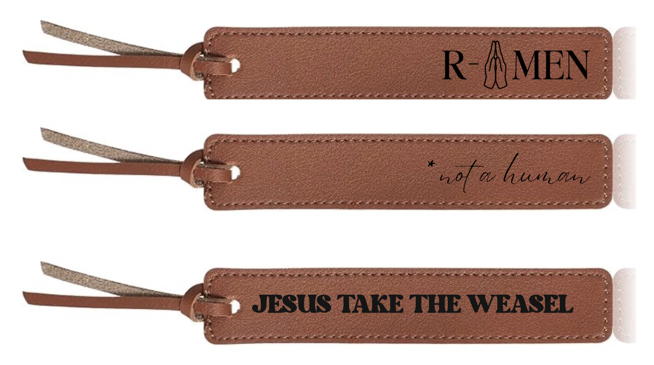 Milestones & Motherhood Leather Traditional Bookmark