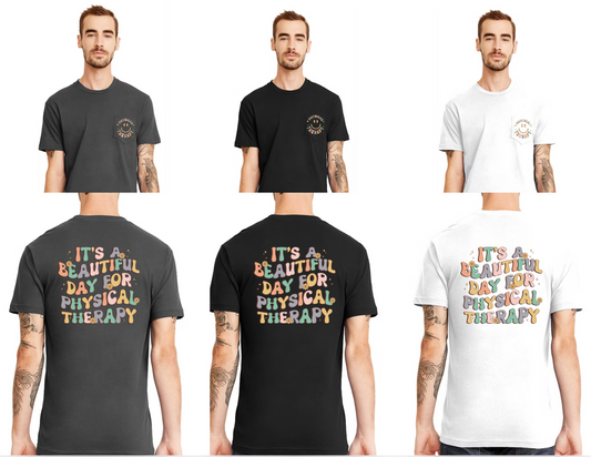 Milestones & Motherhood It's A Beautiful Day For *Physical | Occupational | Speech* Therapy Pocket Tee